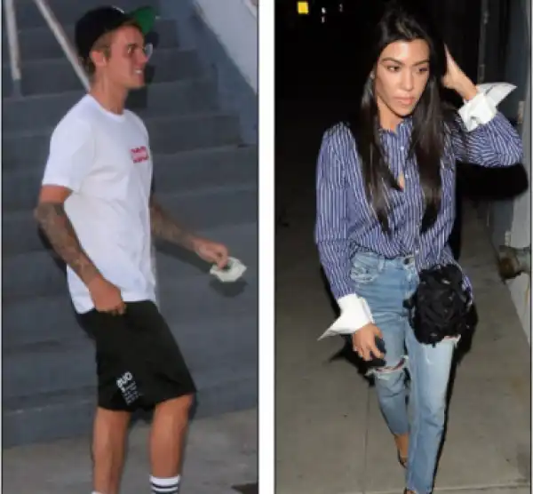 Justin Bieber And His Rumoured Girlfriend Kourtney Kardashian Spotted In Church (Photos)